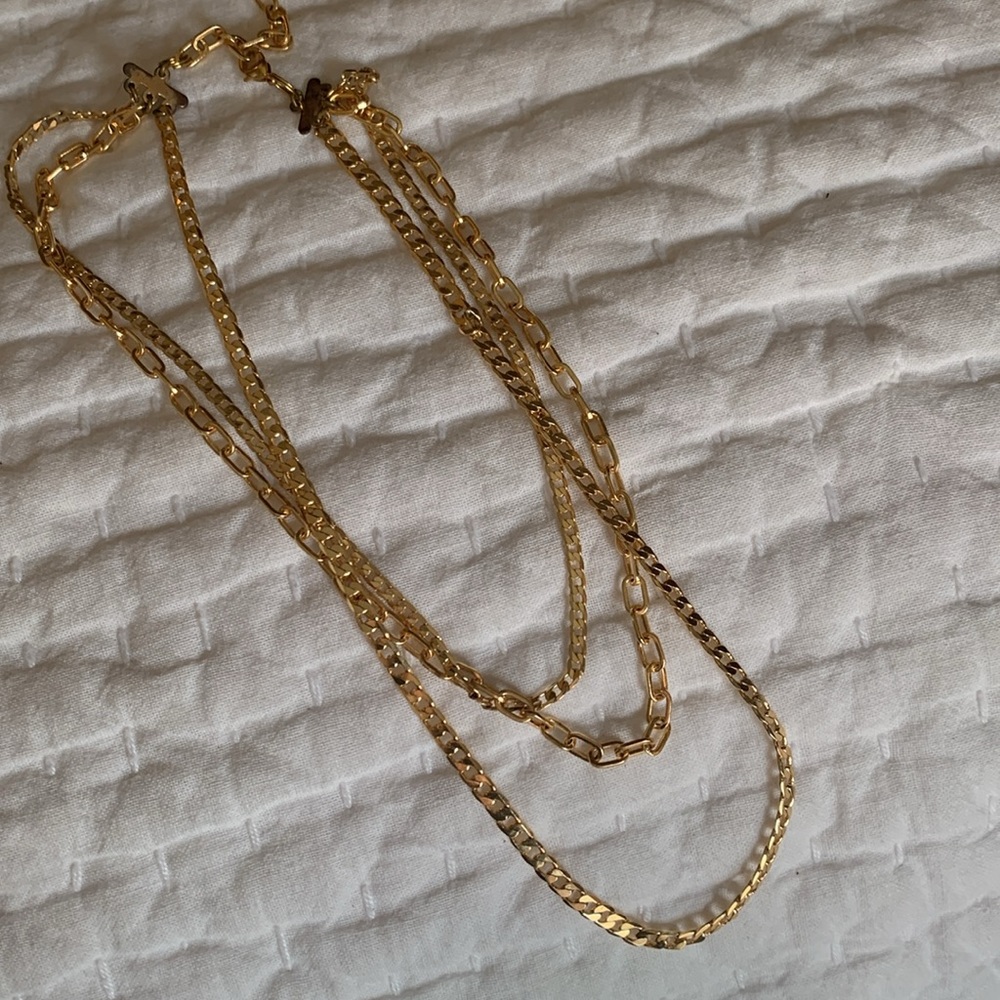Ava Rose three stand chain necklace